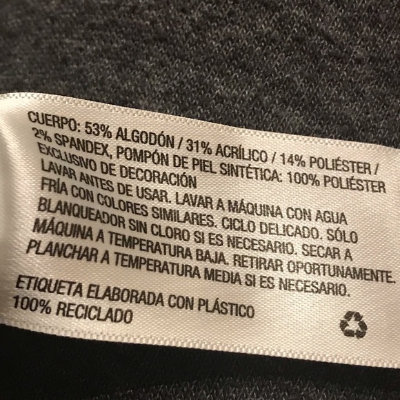 GENUINE gray poncho with bunny ears and tail size 4T - Picture 7 of 10